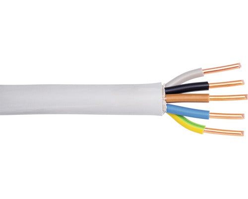 Wallbox Mantelleitung NYM-J 5x... mm² Grau Innen unterschiedliche Querschnitte Meterware