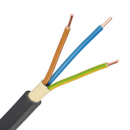 Wallbox Underground Cable NYY-J 3x1.5 mm² Black per Meter